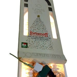 Vintage Kurt Adler Fortunoff 50 Twinkling Christmas Lights New